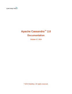 Apache Cassandra 2.0 Documentation ™