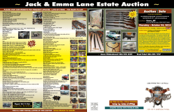 ~ Jack &amp; Emma Lane Estate Auction