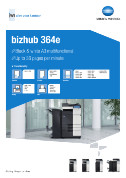 bizhub 364e Black &amp; white A3 multifunctional Functionality