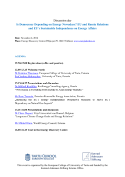 Is Democracy Depending on Energy Nowadays? EU and Russia Relations