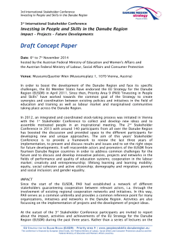 Draft Concept Paper Impact – Projects – Future Developments