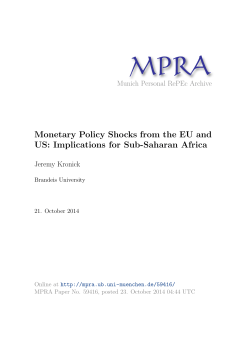 Monetary Policy Shocks from the EU and Munich Personal RePEc Archive