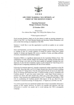 Tabled Document 1 Opening Statement 22 October 2014