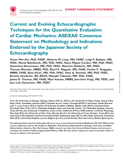 Current and Evolving Echocardiographic Techniques for the Quantitative Evaluation