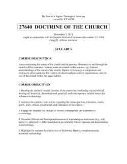 27640  DOCTRINE OF THE CHURCH