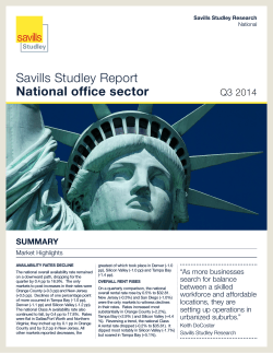 Savills Studley Report  National office sector Q3 2014