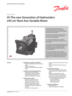 H1-The new Generation of Hydrostatics 250 cm Bent Axis Variable Motor Data Sheet