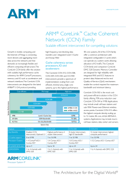 ARM CoreLink Cache Coherent Network (CCN) Family