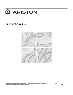 FAULT CODE MANUAL