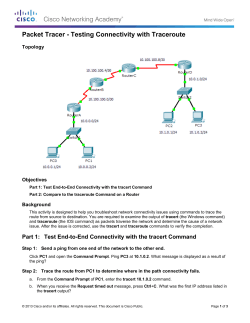 P Packet T Tracer - Testing