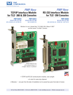 PMP New RS-232 Interface Module TCP/IP Interface Module -350 Consoles