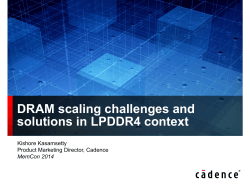 DRAM scaling challenges and solutions in LPDDR4 context Kishore Kasamsetty