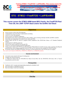 Training STM32 + FreeRTOS + LwIP/EmWin: This course covers the