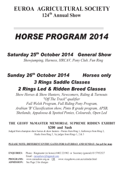 HORSE PROGRAM 2014 EUROA  AGRICULTURAL SOCIETY  124