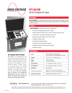 PFT-301CM 30 kV Portable AC Hipot