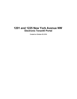 1201 and 1225 New York Avenue NW Electronic Tenant® Portal