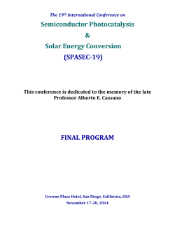 Semiconductor Photocatalysis &amp;  Solar Energy Conversion