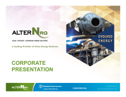 CORPORATE PRESENTATION CONFIDENTIAL