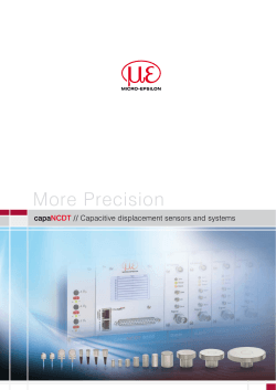 More Precision capa // Capacitive displacement sensors and systems NCDT