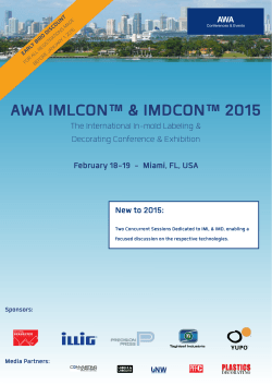 AWA IMLCON™ &amp; IMDCON™ 2015 The International In-mold Labeling &amp;