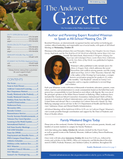 Gazette The Andover Author and Parenting Expert Rosalind Wiseman
