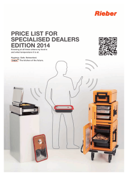 PRICE LIST FOR SPECIALISED DEALERS EDITION 2014