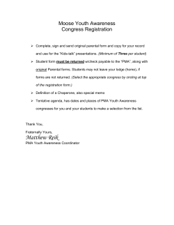 Moose Youth Awareness Congress Registration
