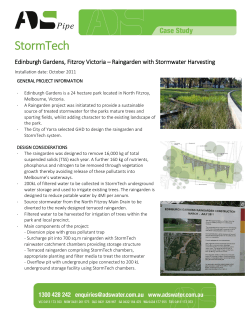 StormTech Edinburgh Gardens, Fitzroy Victoria – Raingarden with Stormwater Harvesting