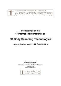 3D Body Scanning Technologies Proceedings of the 5 International Conference on