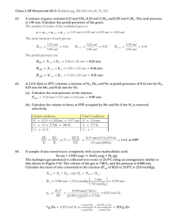 Chem 2 AP Homework #5-3: 63. , 0.25 mol C