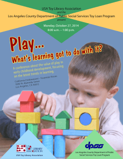 Play ... o do with it? What’s learning got t