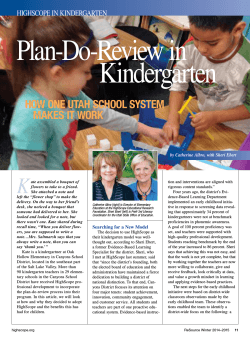 Plan-do-review in Kindergarten K highscoPe in Kindergarten