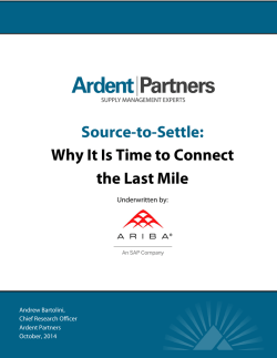 Source-to-Settle: Why It Is Time to Connect the Last Mile