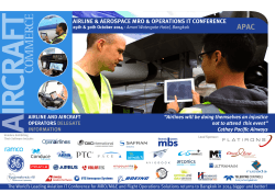 APAC AIRLINE &amp; AEROSPACE MRO &amp; OPERATIONS IT CONFERENCE