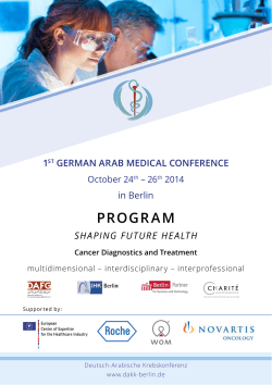 progr am Shaping Future health 1 german arab meDiCal ConferenCe