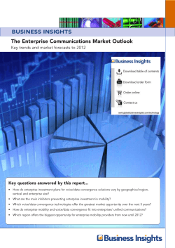 The Enterprise Communications Market Outlook BUSINESS INSIGHTS
