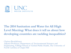 The 2014 Sanitation and Water for All High