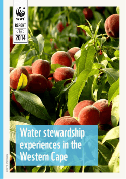 Water stewardship experiences in the Western Cape Za