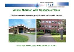 Animal Nutrition with Transgenic Plants Gerhard