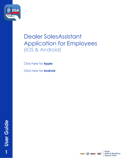 Dealer SalesAssistant Application for Employees User Guide 1