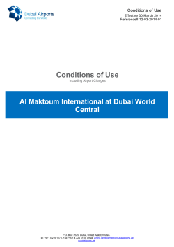 Conditions of Use  Al Maktoum International at Dubai World Central