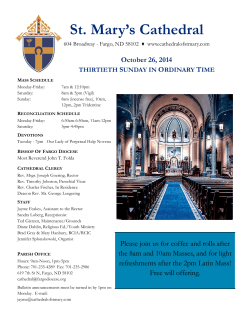 St. Mary’s Cathedral October 26, 2014 S O