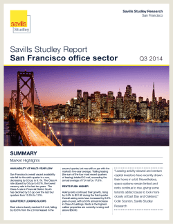 Savills Studley Report  San Francisco office sector Q3 2014