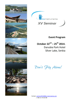 Event Program October 22 – 25 2014.