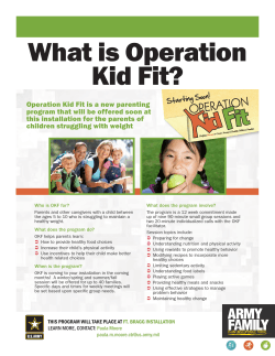 What is Operation Kid Fit?