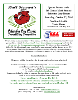 You're Invited to the 5th Annual Bull Stewart Columbia City Classic