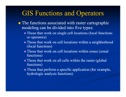 GIS Functions and Operators