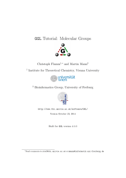 GGL Tutorial: Molecular Groups