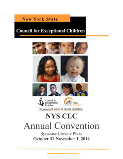 Annual Convention NYS CEC  Council for Exceptional Children