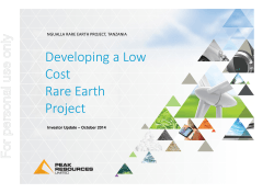 Developing a Low Cost Rare Earth Project